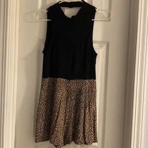 MINKPINK | Black and Leopard Romper SzS🐆